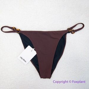 NEW Rhythm‎ x Free People Chocolate ring itsy bikini bottom in brown, size L